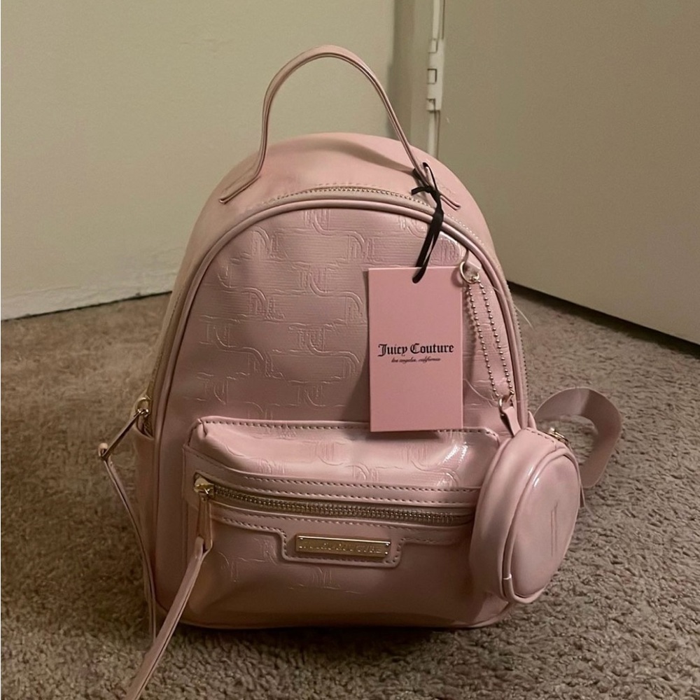 Juicy Couture Blush Pink Embossed Backpack